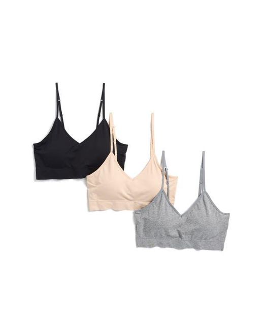 Nordstrom Rack Black Assorted 3-Pack Everyday Bralettes