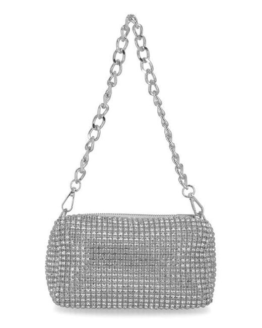 Jessica Mcclintock Gray Shane Crystal Mesh Shoulder Bag