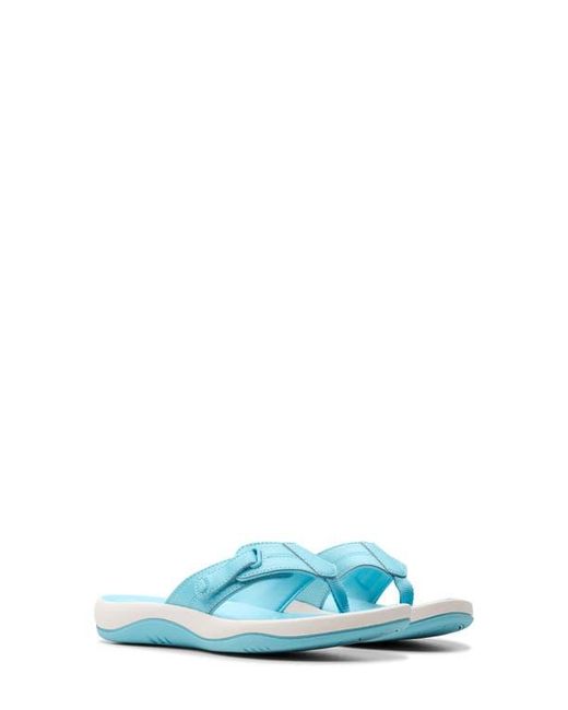 Clarks Blue Clarks Sunmaze Loop Thong Sandal