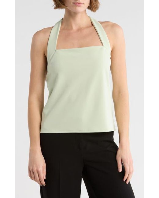Halogen® Green Square Neck Halter Top