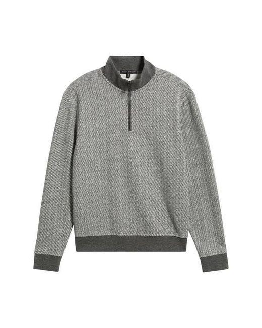 Robert Barakett Gray Cedro Quarter Zip Pullover for men