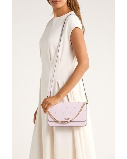 Kate Spade Pink Madison Studded Faux Pearl Crossbody Bag