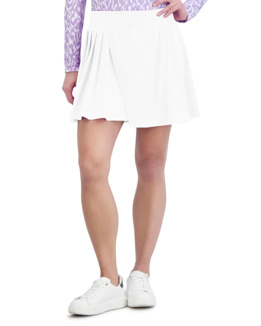 SAGE Collective White Victory Asymmetric Pleated Skort