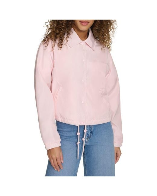 Champion Red Cropped Coached Jacket
