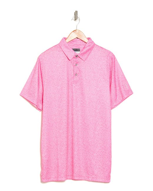 PGA TOUR Pink Geo Print Golf Polo for men
