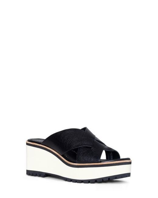 Donald J Pliner Blue Wedge Platform Sandal