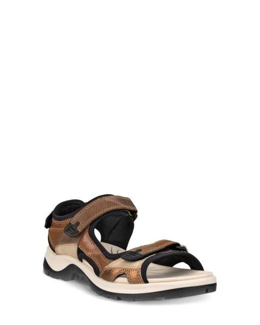 Ecco White Yucatan Patchwork Sandal