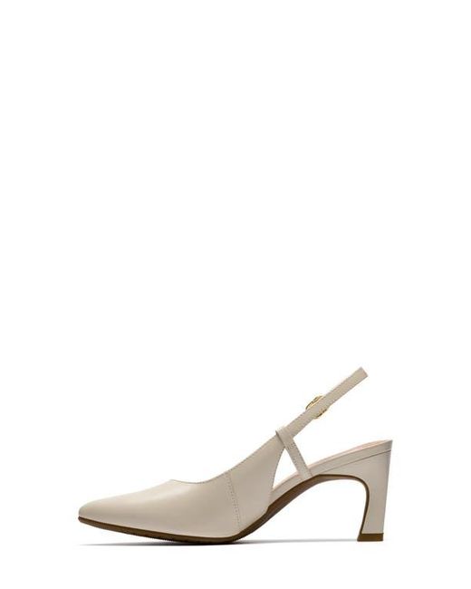 Clarks White Tammitha Slingback Pump