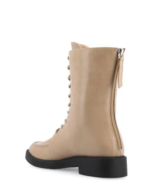 Journee Collection Natural Nikks Combat Boot