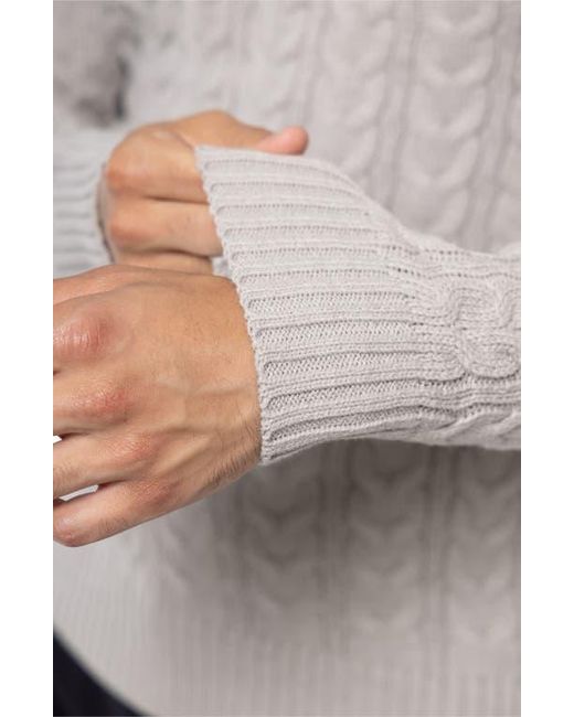 Xray Jeans Gray Cable Knit Turtleneck Sweater for men