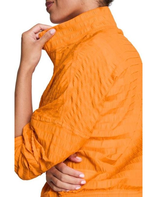 Spanx Orange Active Run Water Resistant Half-Zip Jacket