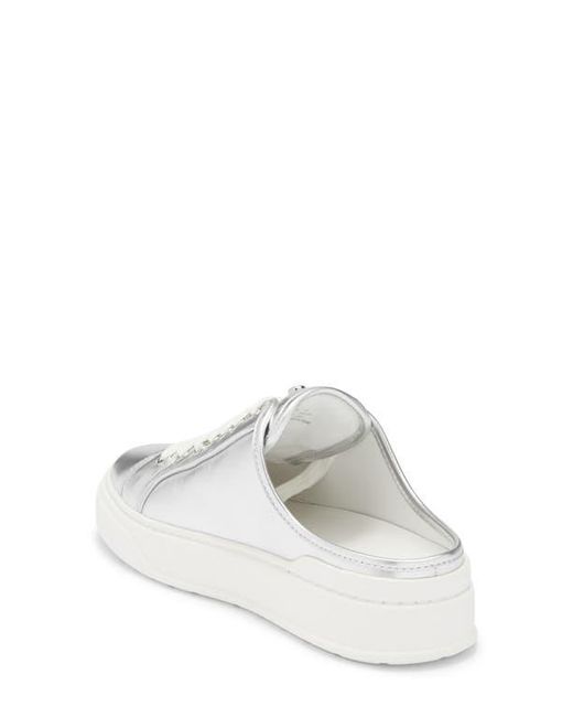 Stuart Weitzman White Skater Mule Sneaker