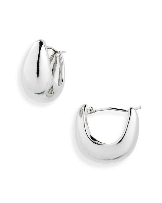 Nordstrom Metallic Teardrop Hoop Earrings