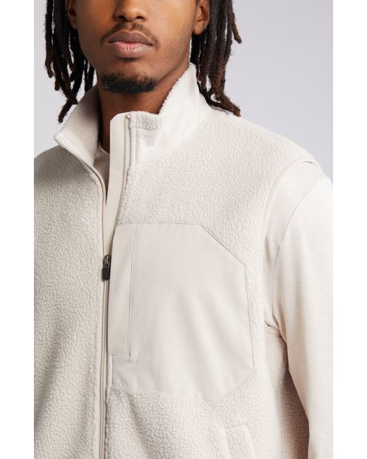 Zella Natural High Pile Fleece Vest for men