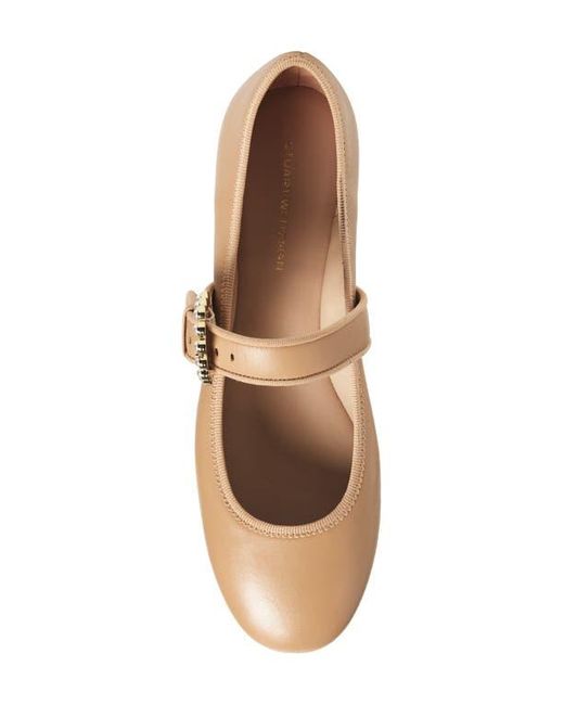 Stuart Weitzman Brown Piper Mary Jane Ballet Flat