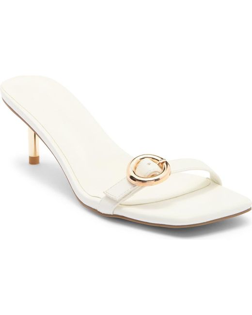 Billini White Lyon Buckle Sandal