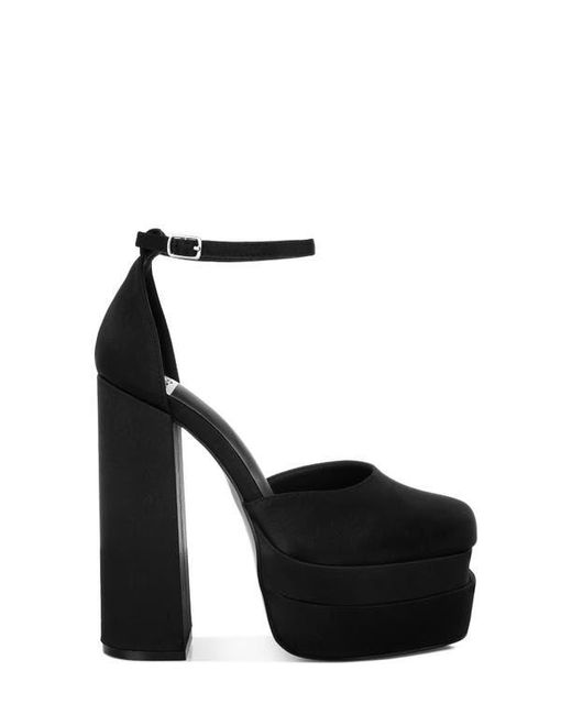 Rag & Co Black Martini Platform Pump