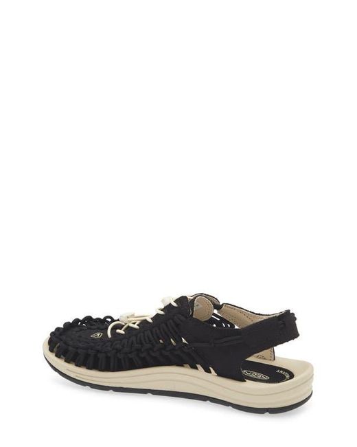Keen Black Uneek Slingback Drawcord Sandal for men