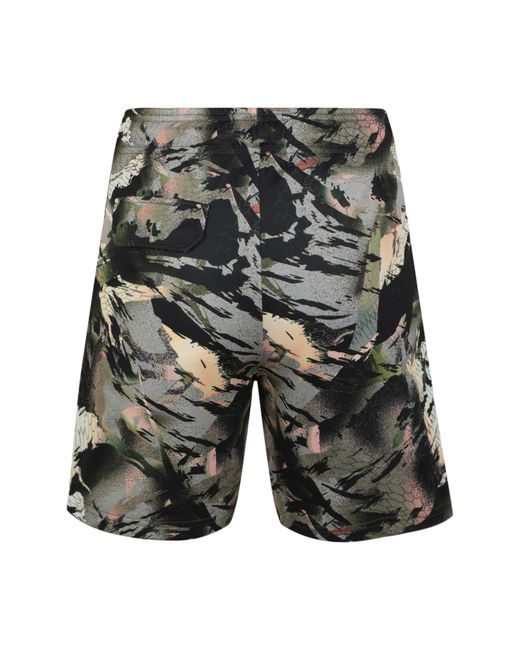 Heron Preston Gray Camo Dry Fit Shorts for men