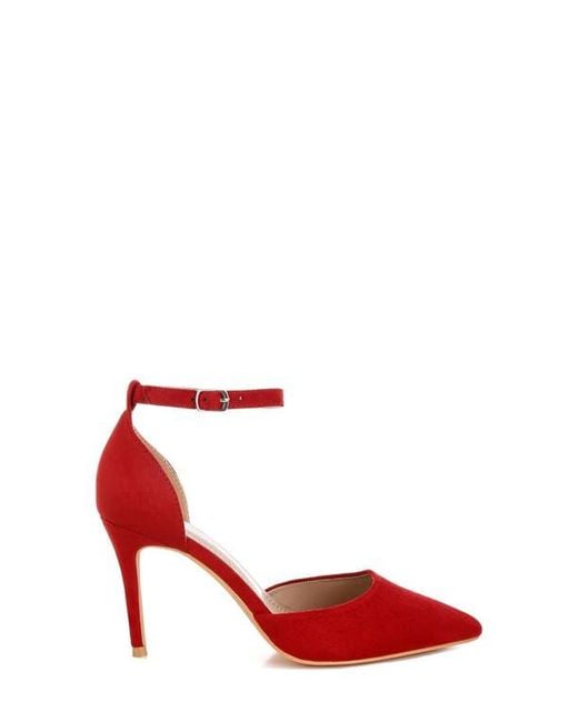 Rag & Co Red Ushra Pointed Toe Pump