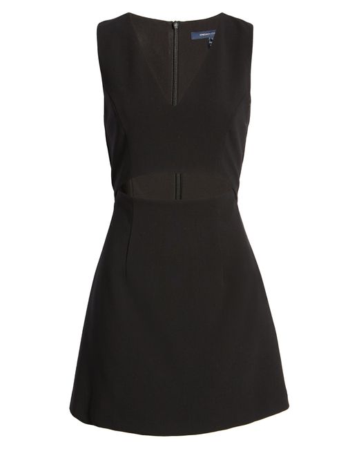 French Connection Black Whisper Cutout Sleeveless Dress