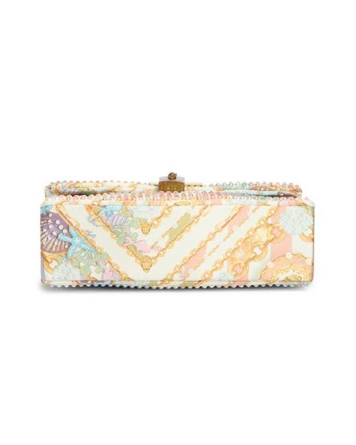 Kurt Geiger Natural Mini Brixton Crystal Lock Bag
