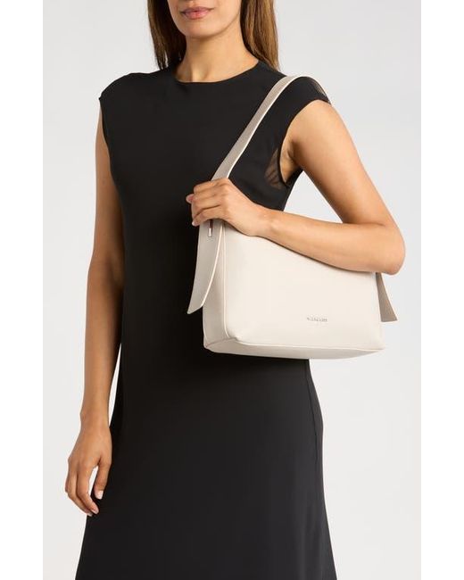 Tahari Black Pebble Faux Leather Shoulder Bag