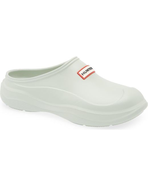 Hunter White Elena Water Resistant Clog