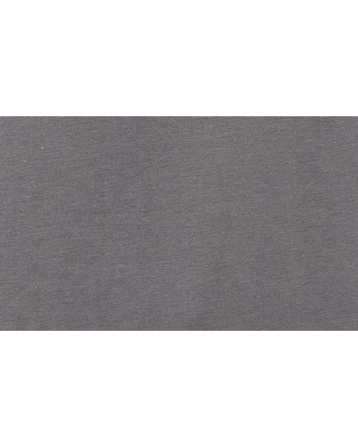 Xray Jeans Gray Split Neck Cotton Jersey Tee for men