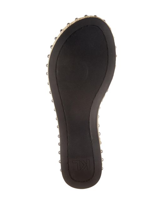 Karl Lagerfeld Black Kamara Pearl Platform Sandal