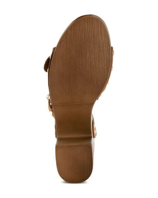 Rag & Co Brown Lhasa Platform Sandal
