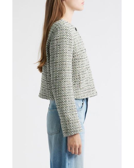 Boss Gray Tweed Crop Jacket