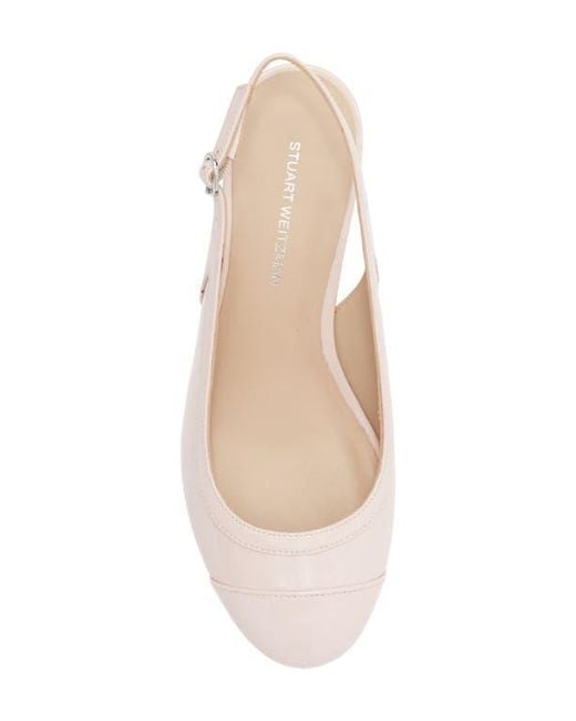 Stuart Weitzman Natural Celina 60 Slingback Pump
