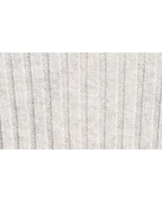 Reformation White Lawson Oversize Cashmere Rib Turtleneck Sweater