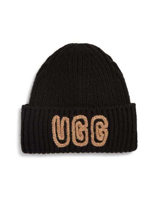 Ugg Black Chunky Crafted Rib Beanie