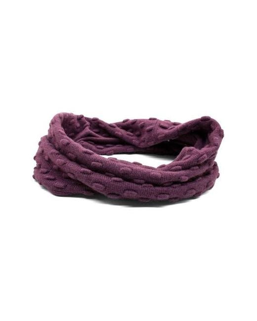 Portolano Women's Purple Bubble Stitched Infinity Scarf