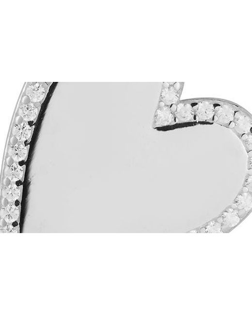 Glaze Jewelry White Cubic Zirconia Halo Heart Pendant Necklace