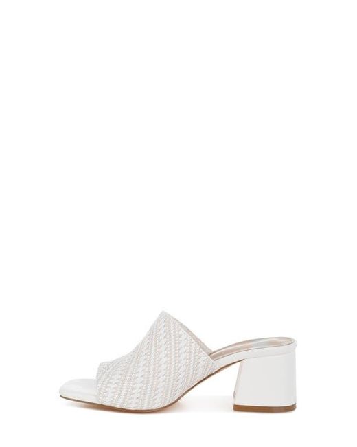 Rag & Co White Morgana Slide Sandal