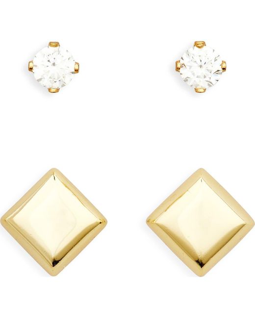 Argento Vivo Metallic Set Of 2 Stud Earrings