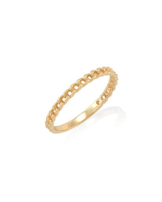 Frankie & Zoe Metallic Curb Link Band Ring