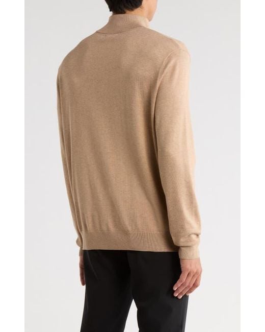 Tom Baine Black Solid Quarter Zip Pullover for men