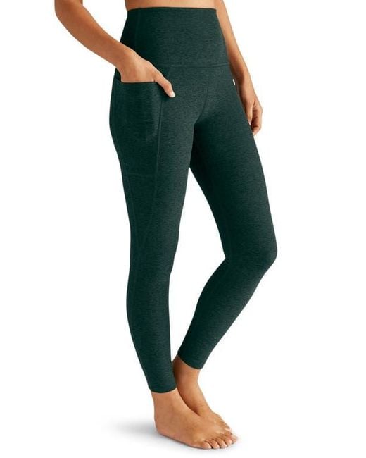 Beyond Yoga Green Everyday Space Dye High Waist Pocket Leggings