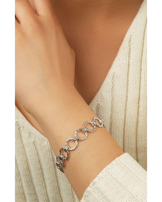 Sterling Forever Metallic Molten Chain Bracelet