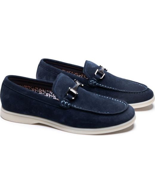 Tailorbyrd Blue Mikey Bit Loafer for men