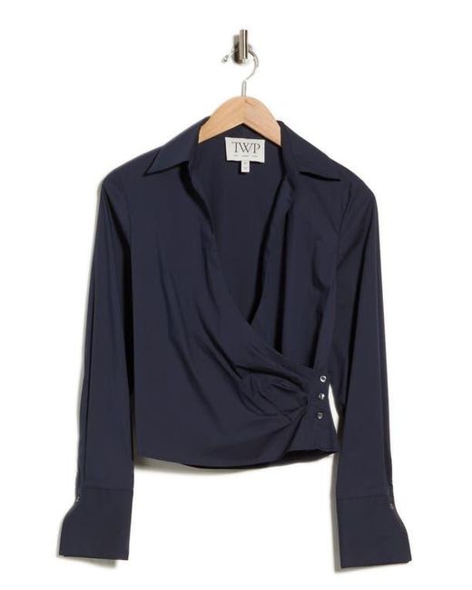Twp Blue All Wrapped Up Wool Top