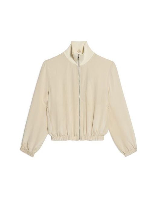 Helmut Lang Natural Zip Bomber Jacket