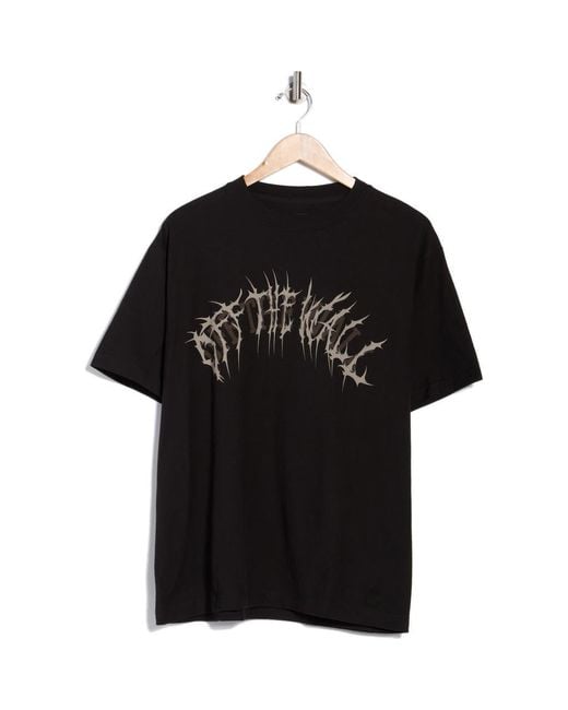 Vans Black Metal Arch Logo Graphic T-Shirt for men