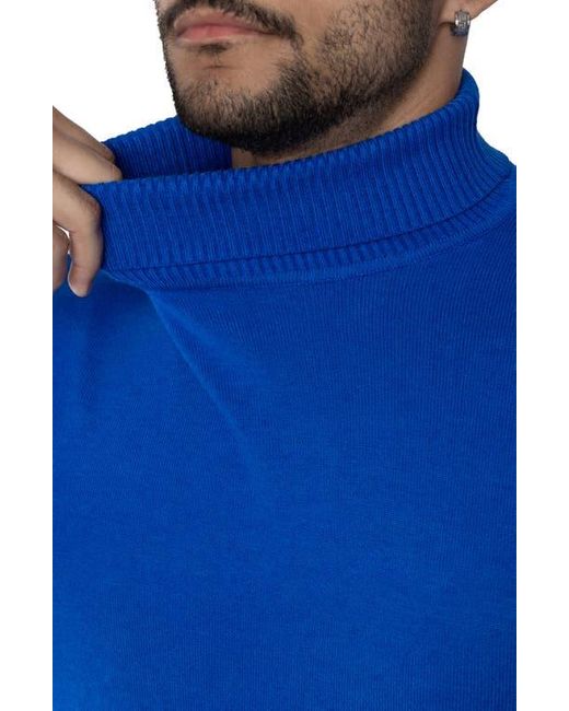 Xray Jeans Blue Turtleneck Pullover Sweater for men