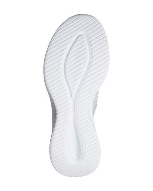 Skechers White Ultra Flex 3.0 Glam Night Slip-On Sneaker
