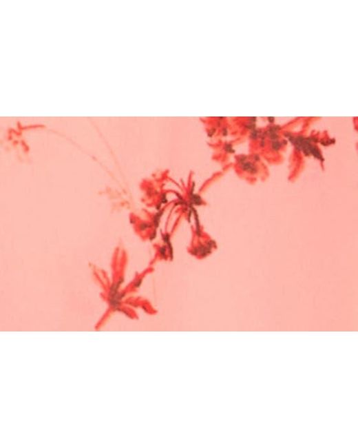 Cinq À Sept Red Jennings Floral Print Blouse